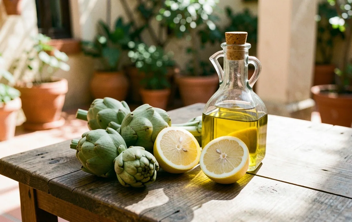 Mediterranean harvest scene